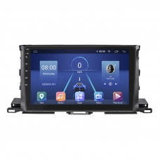 Штатная магнитола Lesko для Toyota Highlander III (U50) 2013-2016 экран 10" 4/32Gb 4G Wi-Fi GPS Top