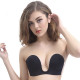 Бюстгальтер силиконовый с глубоким U-образным вырезом самоклеящийся Черный C