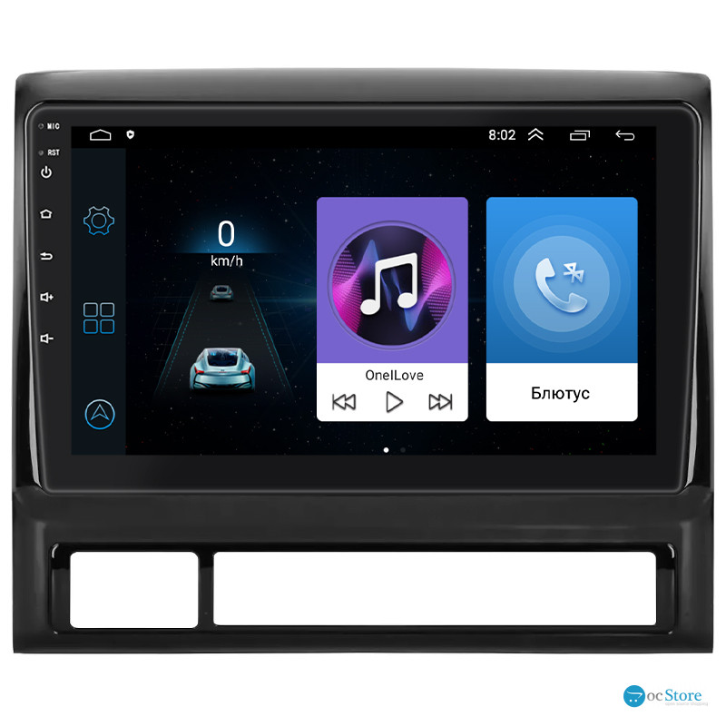 Штатная магнитола Lesko для Toyota Hilux VII 2004-2011 экран 9" 1/16Gb Wi-Fi GPS Base