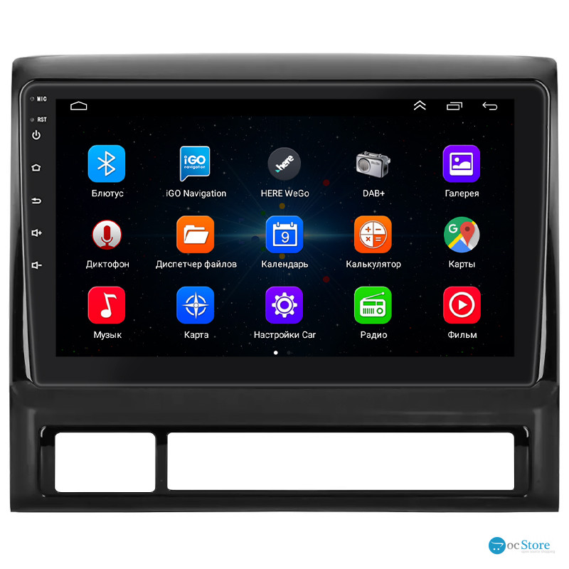 Штатная магнитола Lesko для Toyota Hilux VII 2004-2011 экран 9" 1/16Gb Wi-Fi GPS Base