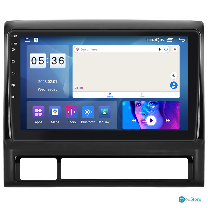 Штатная магнитола Lesko для Toyota Hilux VII 2004-2011 экран 9" 2/32Gb CarPlay 4G Wi-Fi GPS Prime