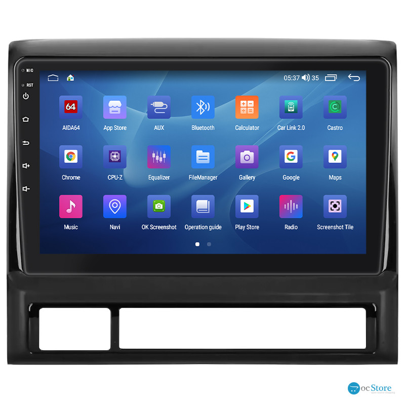 Штатная магнитола Lesko для Toyota Hilux VII 2004-2011 экран 9" 2/32Gb CarPlay 4G Wi-Fi GPS Prime