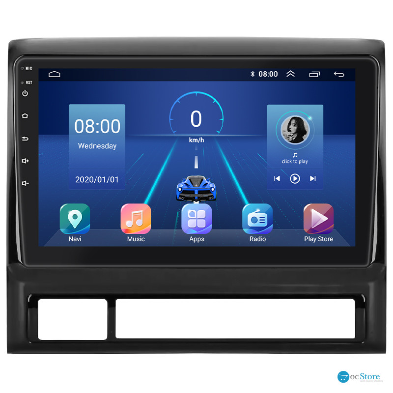 Штатная магнитола Lesko для Toyota Hilux VII 2004-2011 экран 9" 4/64Gb 4G Wi-Fi GPS Top