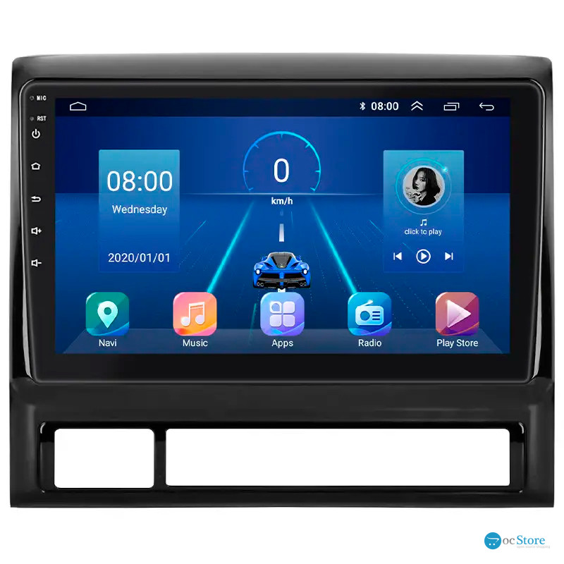 Штатная магнитола Lesko для Toyota Hilux VII 2004-2011 экран 9" 6/128Gb 4G Wi-Fi GPS Top
