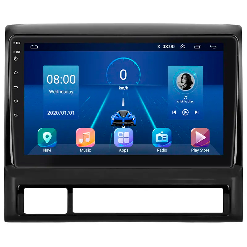 Штатная магнитола Lesko для Toyota Hilux VII 2004-2011 экран 9" 6/128Gb 4G Wi-Fi GPS Top