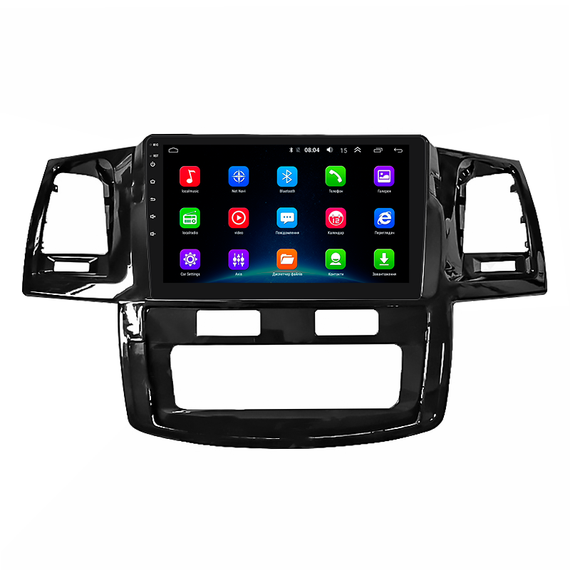 Штатная магнитола Lesko для Toyota Hilux VII Рестайлинг 2011-2015 экран 9" 2/32Gb Wi-Fi GPS Base