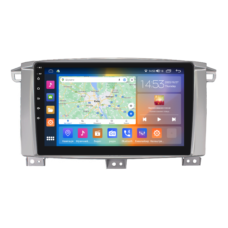 Штатная магнитола Lesko для Toyota Land Cruiser 100 Series Рестайлинг 1 2002-2005 экран 9" 2/32Gb CarPlay 4G Wi-Fi GPS Prime