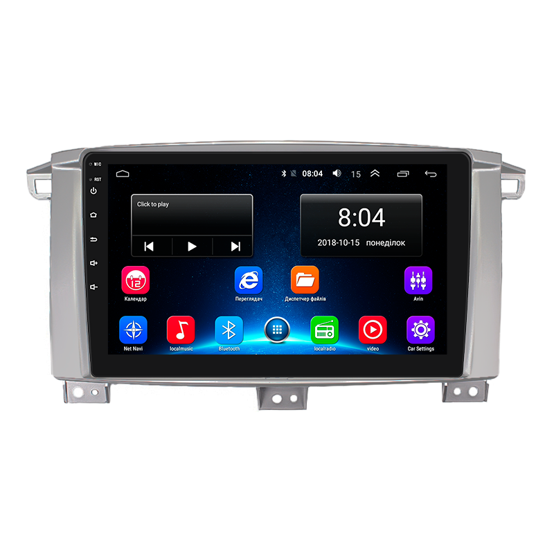 Штатная магнитола Lesko для Toyota Land Cruiser 100 Series Рестайлинг 1 2002-2005 экран 9" 4/64Gb 4G Wi-Fi GPS Top