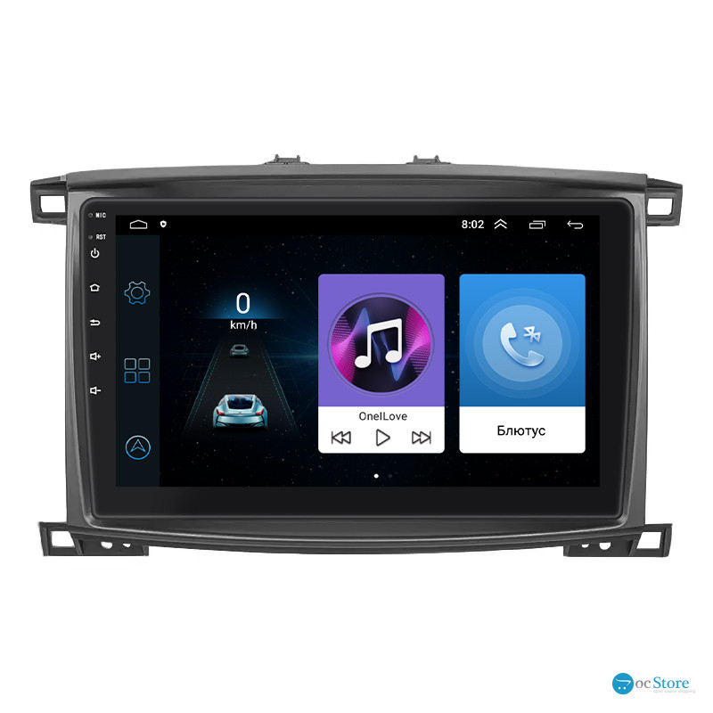 Штатная магнитола Lesko для Toyota Land Cruiser 100 Series Рестайлинг 2 2005-2007 экран 10" 1/16Gb Wi-Fi GPS Base