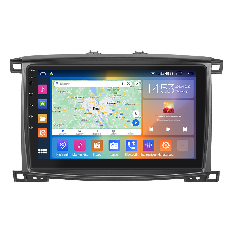 Штатная магнитола Lesko для Toyota Land Cruiser 100 Series Рестайлинг 2 2005-2007 экран 10" 4/64Gb CarPlay 4G Wi-Fi GPS Prime