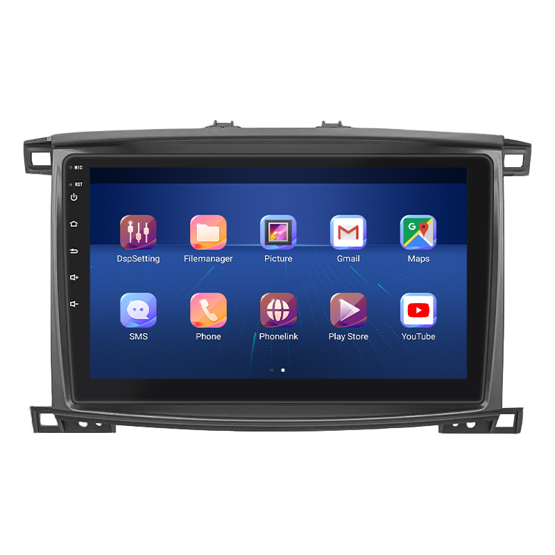 Штатная магнитола Lesko для Toyota Land Cruiser 100 Series Рестайлинг 2 2005-2007 экран 10" 4/32Gb 4G Wi-Fi GPS Top