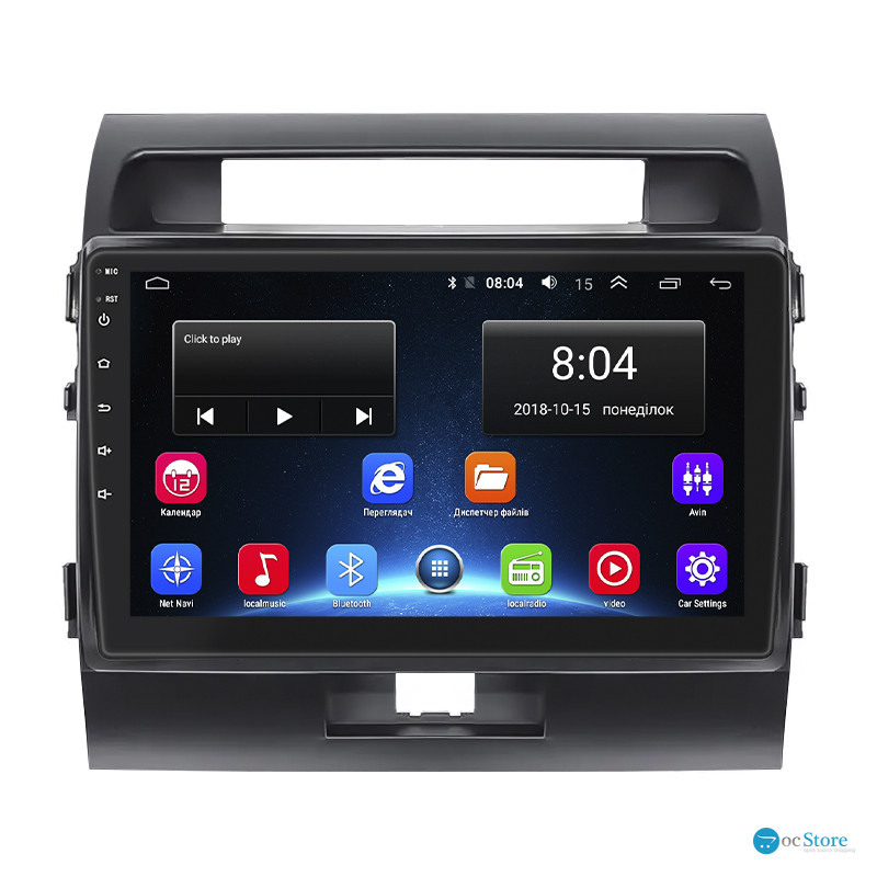 Штатная магнитола Lesko для Toyota Land Cruiser 200 Series 2007-2012 экран 10" 2/32Gb Wi-Fi GPS Base