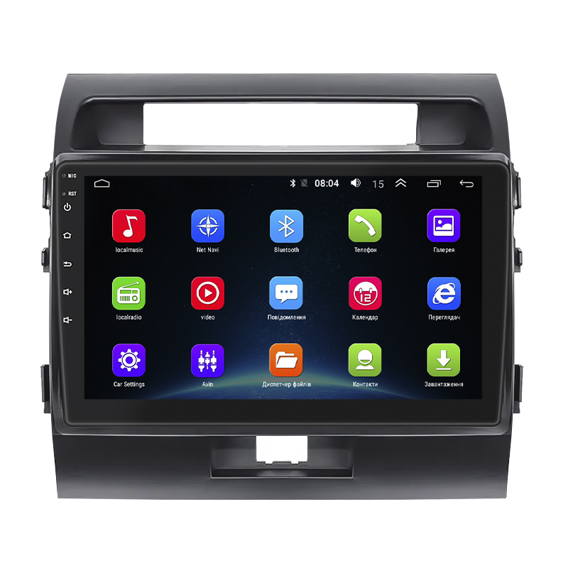 Штатная магнитола Lesko для Toyota Land Cruiser 200 Series 2007-2012 экран 10" 2/32Gb Wi-Fi GPS Base
