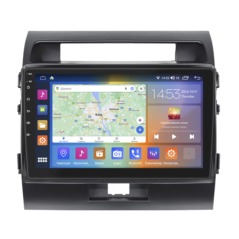 Штатная магнитола Lesko для Toyota Land Cruiser 200 Series 2007-2012 экран 10" 2/32Gb CarPlay 4G Wi-Fi GPS Prime