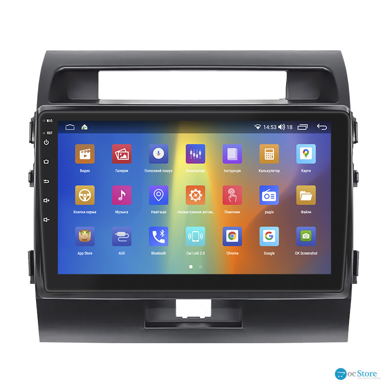 Штатная магнитола Lesko для Toyota Land Cruiser 200 Series 2007-2012 экран 10" 2/32Gb CarPlay 4G Wi-Fi GPS Prime
