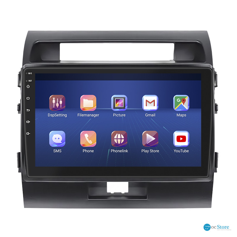 Штатная магнитола Lesko для Toyota Land Cruiser 200 Series Рестайлинг 1 2012-2015 экран 10" 4/32Gb 4G Wi-Fi GPS Top
