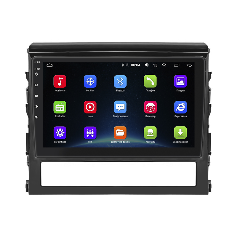 Штатная магнитола Lesko для Toyota Land Cruiser 200 Series Рестайлинг 2 2015-2021 экран 9" 2/32Gb Wi-Fi GPS Base