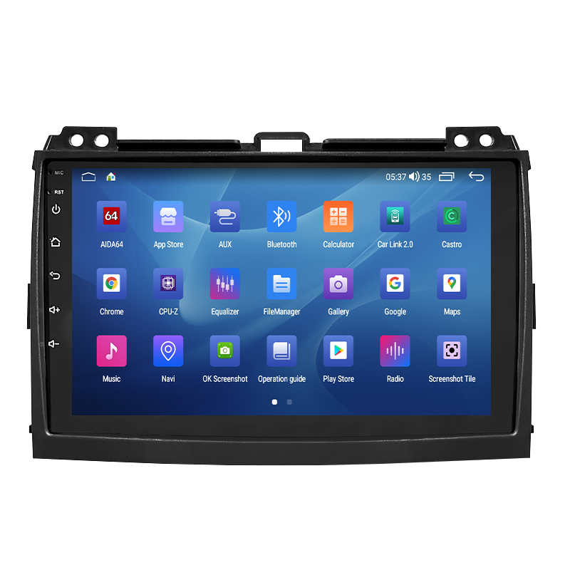 Штатная магнитола Lesko для Toyota Land Cruiser Prado 120 Series 2002-2007 экран 9" 2/32Gb CarPlay 4G Wi-Fi GPS Prime