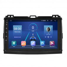 Штатная магнитола Lesko для Toyota Land Cruiser Prado 120 Series Рестайлинг 2007-2009 экран 9" 2/32Gb 4G Wi-Fi GPS Top