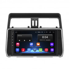 Штатная магнитола Lesko для Toyota Land Cruiser Prado 150 Series Рестайлинг 2 2017-2020 экран 10" 2/32Gb Wi-Fi GPS Base