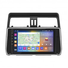 Штатная магнитола Lesko для Toyota Land Cruiser Prado 150 Series Рестайлинг 2 2017-2020 экран 10" 2/32Gb CarPlay 4G Wi-Fi GPS Prime