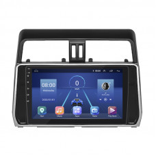 Штатная магнитола Lesko для Toyota Land Cruiser Prado 150 Series Рестайлинг 2 2017-2020 экран 10" 4/32Gb 4G Wi-Fi GPS Top