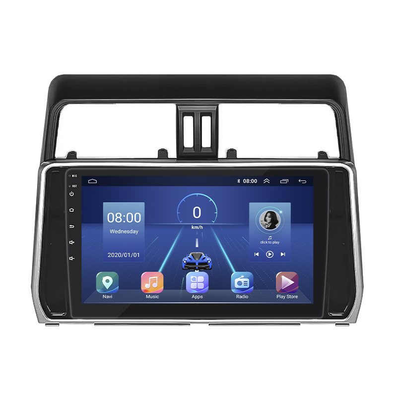 Штатная магнитола Lesko для Toyota Land Cruiser Prado 150 Series Рестайлинг 2 2017-2020 экран 10" 4/64Gb 4G Wi-Fi GPS Top