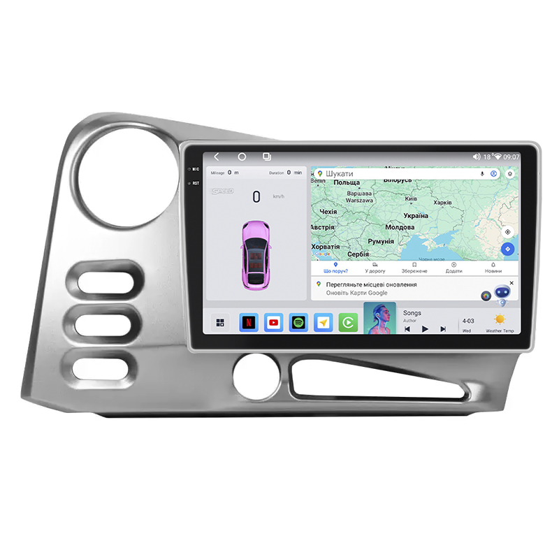 Штатная магнитола Lesko для Toyota Matrix I (E130) 2002-2008 экран 9" 4/64 QLED CarPlay 4G Wi-Fi GPS 360 Prime