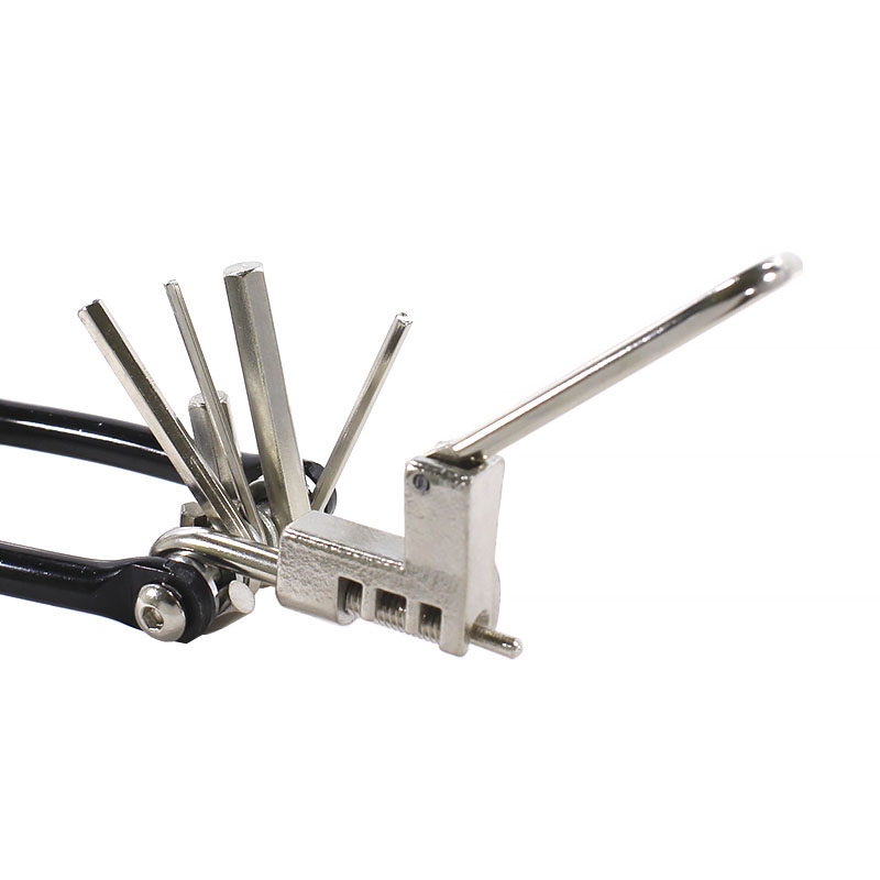 Мультитул, карманный набор инструментов для велосипеда West Biking 0719007 10 в 1 Black