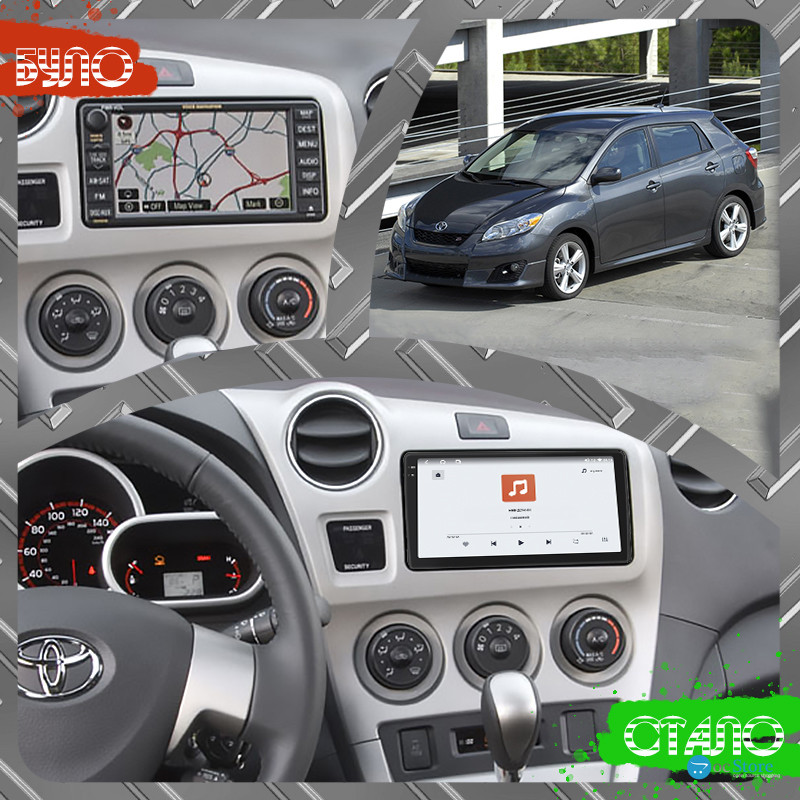 Штатная магнитола Lesko для Toyota Matrix II (E140) 2008-2014 экран 9" 4/64 QLED CarPlay 4G Wi-Fi GPS 360 Prime