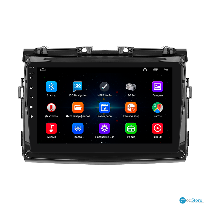 Штатная магнитола Lesko для Toyota Previa III (XR50) 2006-2019 экран 9" 1/16Gb Wi-Fi GPS Base