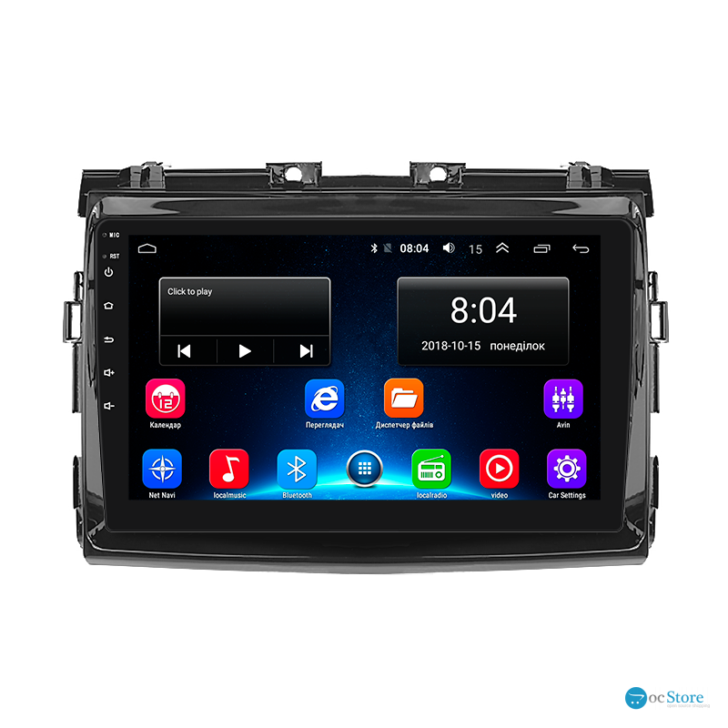 Штатная магнитола Lesko для Toyota Previa III (XR50) 2006-2019 экран 9" 2/32Gb Wi-Fi GPS Base