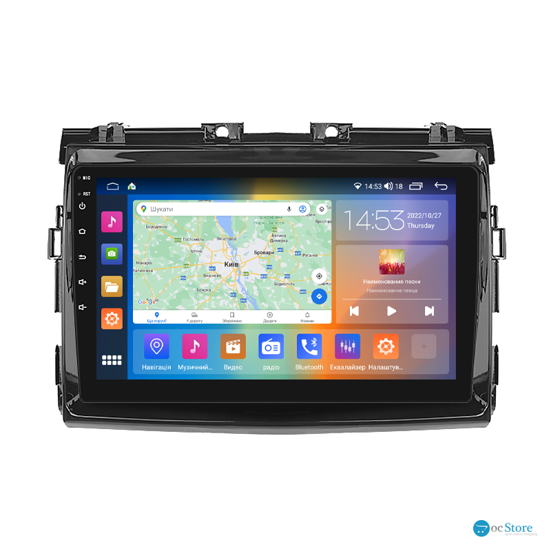 Штатная магнитола Lesko для Toyota Previa III (XR50) 2006-2019 экран 9" 2/32Gb CarPlay 4G Wi-Fi GPS Prime