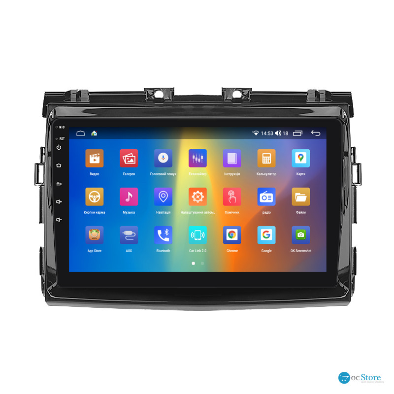 Штатная магнитола Lesko для Toyota Previa III (XR50) 2006-2019 экран 9" 2/32Gb CarPlay 4G Wi-Fi GPS Prime