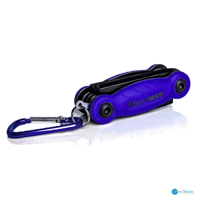 Мультитул West Biking YP0719243 карманный набор инструментов для велосипеда Blue