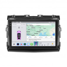 Штатная магнитола Lesko для Toyota Previa III (XR50) 2006-2019 экран 9" 4/64 QLED CarPlay 4G Wi-Fi GPS 360 Prime