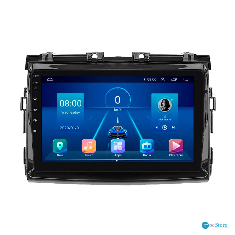 Штатная магнитола Lesko для Toyota Previa III (XR50) 2006-2019 экран 9" 2/32Gb 4G Wi-Fi GPS Top