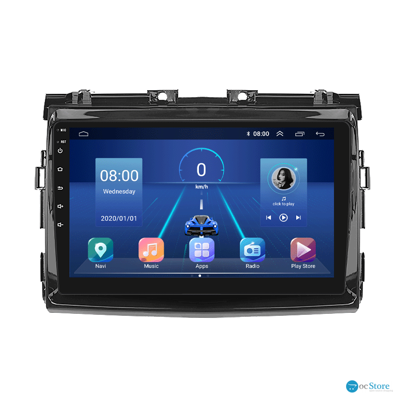 Штатная магнитола Lesko для Toyota Previa III (XR50) 2006-2019 экран 9" 6/128Gb 4G Wi-Fi GPS Top