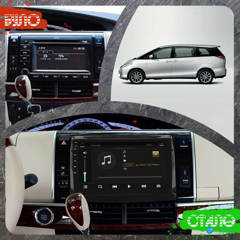 Штатная магнитола Lesko для Toyota Previa III (XR50) 2006-2019 экран 9" 6/128Gb 4G Wi-Fi GPS Top