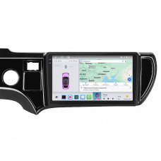 Штатная магнитола Lesko для Toyota Prius c I 2011-2015 экран 9" 4/64 QLED CarPlay 4G Wi-Fi GPS 360 Prime