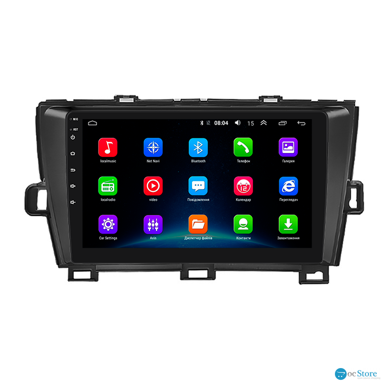 Штатная магнитола Lesko для Toyota Prius III (XW30) 2009-2011 экран 9" 2/32Gb Wi-Fi GPS Base