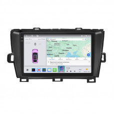 Штатная магнитола Lesko для Toyota Prius III (XW30) 2009-2011 экран 9" 4/64 QLED CarPlay 4G Wi-Fi GPS 360 Prime