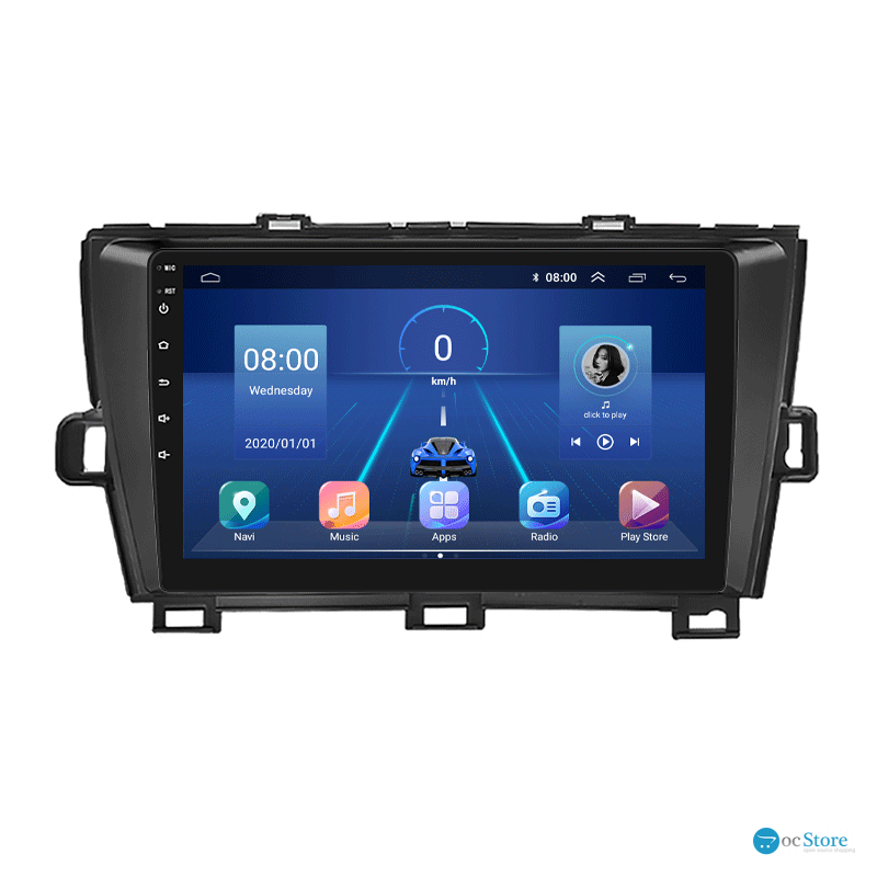 Штатная магнитола Lesko для Toyota Prius III (XW30) 2009-2011 экран 9" 6/128Gb 4G Wi-Fi GPS Top