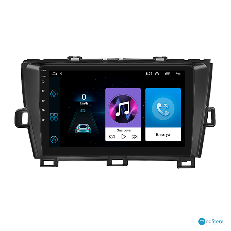 Штатная магнитола Lesko для Toyota Prius III Рестайлинг (XW30) 2011-2015 экран 9" 1/16Gb Wi-Fi GPS Base
