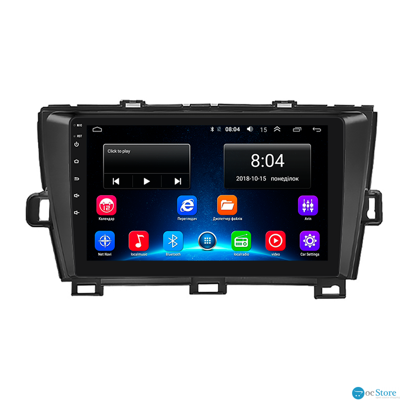 Штатная магнитола Lesko для Toyota Prius III Рестайлинг (XW30) 2011-2015 экран 9" 2/32Gb Wi-Fi GPS Base