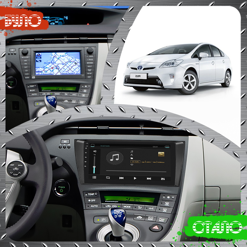 Штатная магнитола Lesko для Toyota Prius III Рестайлинг (XW30) 2011-2015 экран 9" 2/32Gb Wi-Fi GPS Base