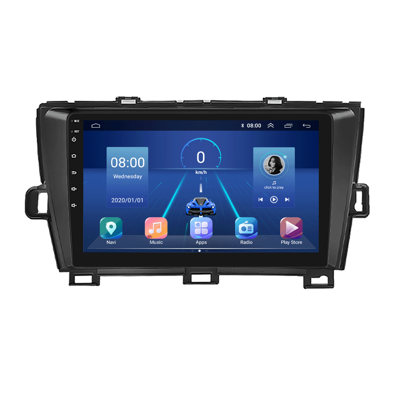 Штатная магнитола Lesko для Toyota Prius III Рестайлинг (XW30) 2011-2015 экран 9" 2/32Gb 4G Wi-Fi GPS Top