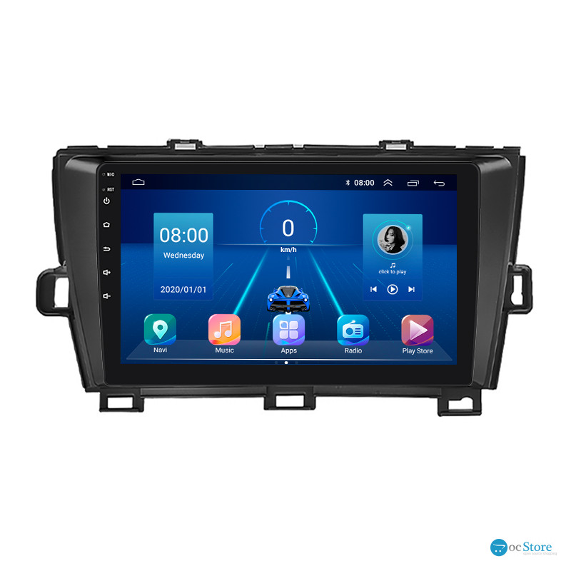 Штатная магнитола Lesko для Toyota Prius III Рестайлинг (XW30) 2011-2015 экран 9" 4/64Gb 4G Wi-Fi GPS Top
