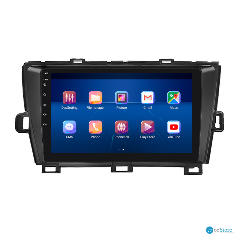 Штатная магнитола Lesko для Toyota Prius III Рестайлинг (XW30) 2011-2015 экран 9" 4/64Gb 4G Wi-Fi GPS Top