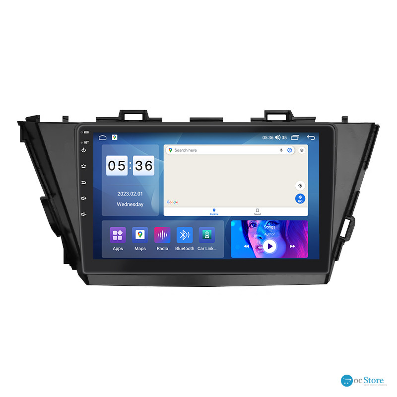 Штатная магнитола Lesko для Toyota Prius v (+) I Рестайлинг (ZVW40/41) 2014-2021 экран 9" 4/64Gb CarPlay 4G Wi-Fi GPS Prime